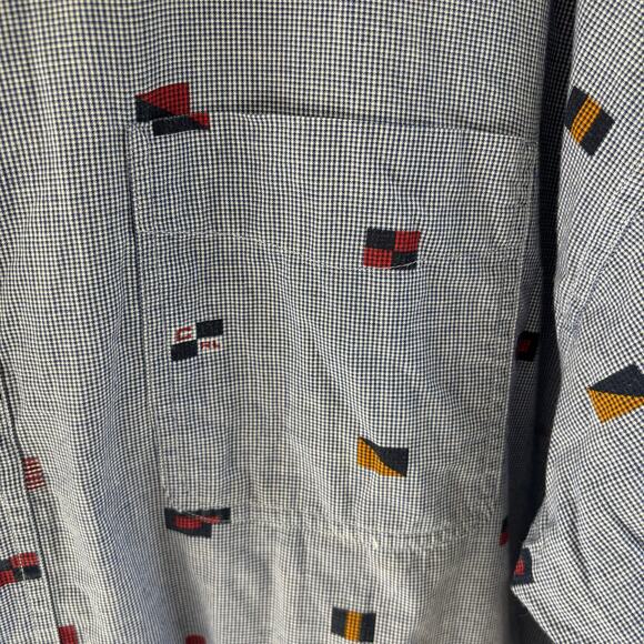 Vintage Chaps Ralph Lauren World Flags All Over Print Button Up Size XXL - Picture 6 of 7